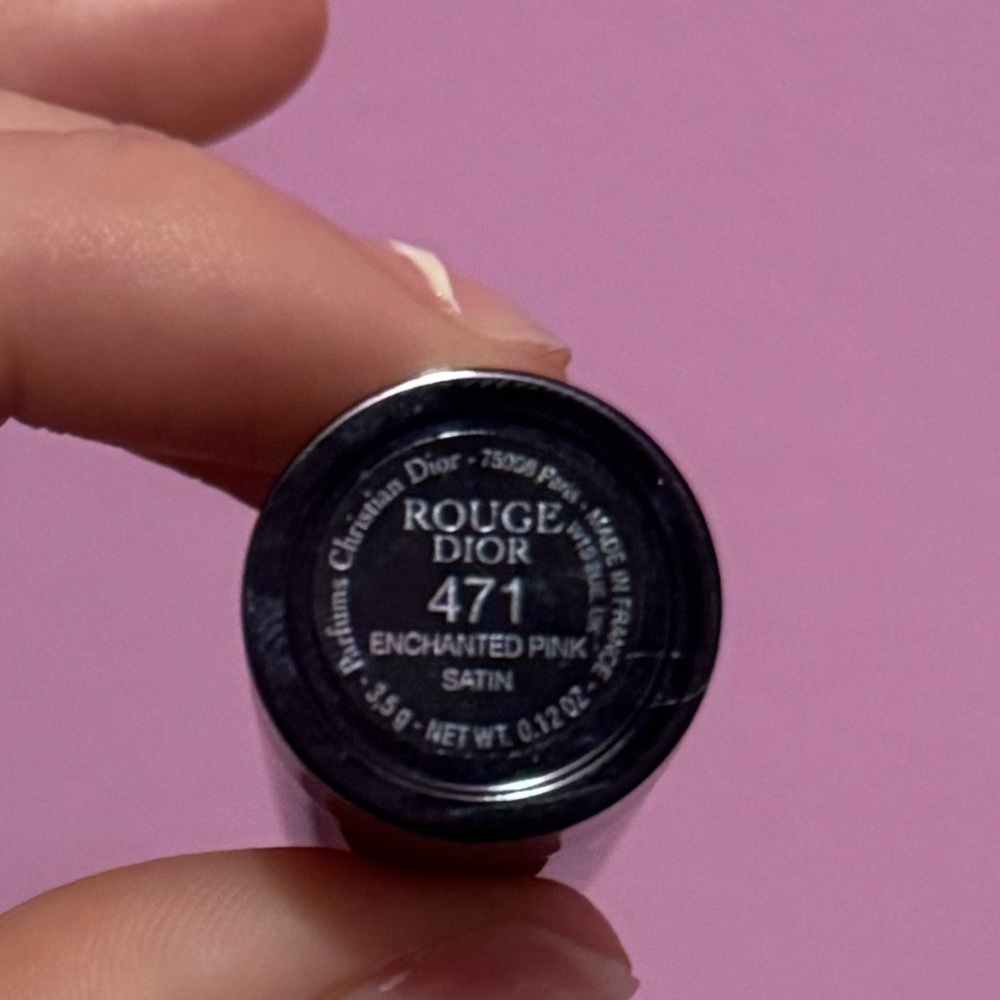 Dior Rouge 471 Enchanted Pink Lipstick Satin Finish 3.5 g (refill) NWOB